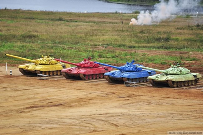 إنطلاق مسابقات بياتلون الدبابات ضمن الألعاب العسكرية الدولية في موسكو 2018م.