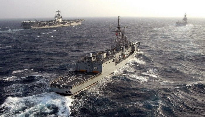 إنطلاق مناورات عسكرية بحرية بين تركيا والناتو بمشاركة عدد من الدول بخليج ساروس