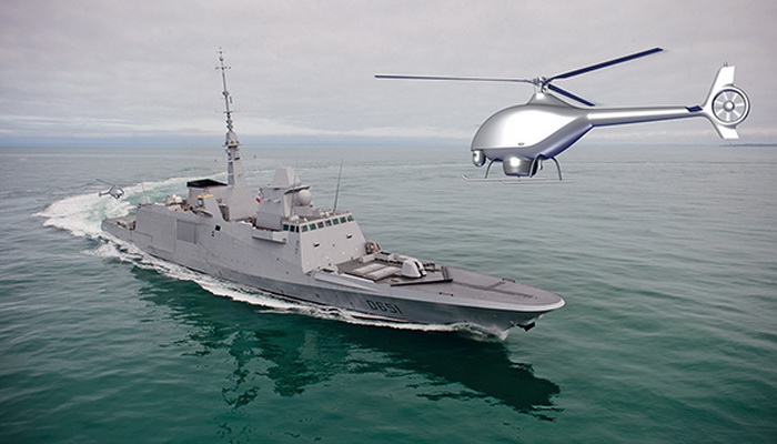 البحرية الفرنسية تمنح عقداً لتطوير مروحية بدون طيار من طراز إيرباص VSR700 لاستخدامها في فرقاطاتها المستقبلية.