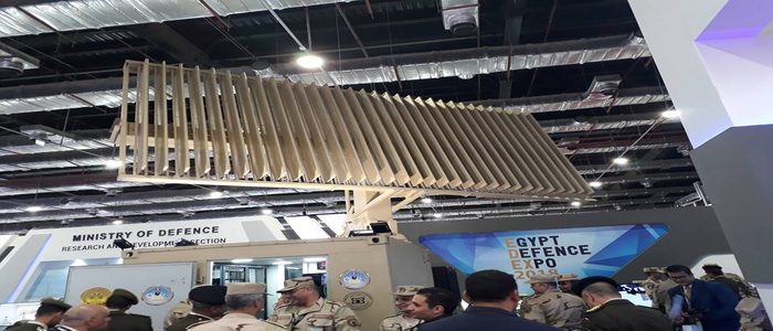 رادار المسح الجوي والإنذار المبكر ثنائي الأبعاد  ESR-32A منتج مصري جديد يظهر خلال فعاليات إيديكس 2018 مصر.