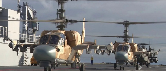 المروحية الروسية Ka-52 تتقابل مع الأمريكية Apache وجهًا لوجه في حاملات المروحيات المصرية " جمال عبد الناصر".