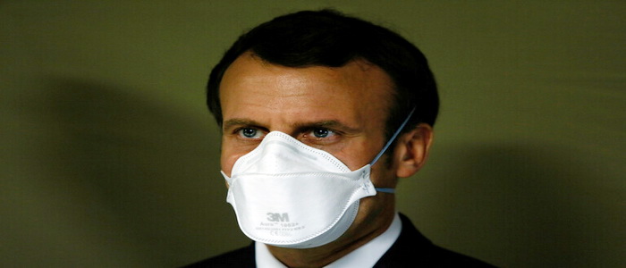الرئيس الفرنسي ماكرون يعلن إطلاق عملية للجيش الفرنسي في إطار إجراءات مكافحة فيروس كورونا.