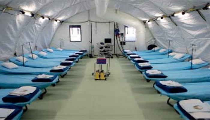 الجيش الأمريكي يأمر ببناء 341 مستشفى ميداني إستيعاب الأعداد المتزايدة من المصابين بفيروس كورونا.