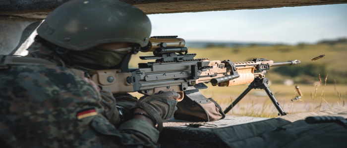 الجيش الألماني يختبر رشاش MG4 A3 الجديد.