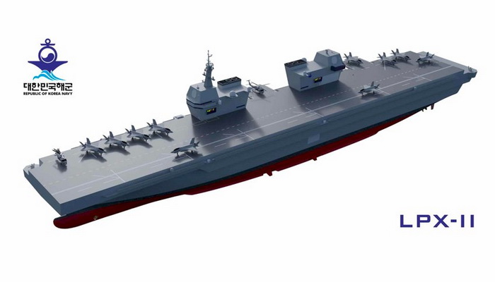 البحرية الكورية الجنوبية تطلق برنامجها لبناء حاملة الطائرات LPX-II.