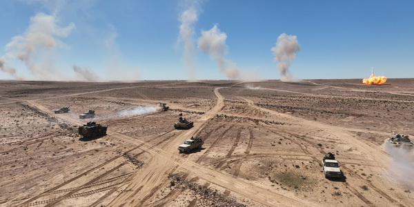Libya | The conclusion of the activities of the tactical exercise Desert Lion, with the participation of units of the ground forces of the Libyan army.
