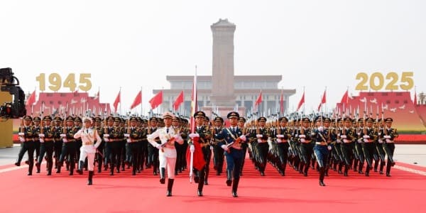 China | holds a massive military parade to mark the anniversary of its victory in World War II.