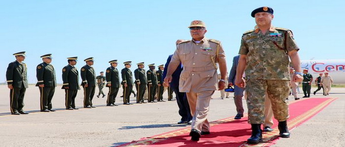 Libya | The Chief of the General Staff of the Libyan Army, Lieutenant-General Muhammad Al-Haddad, receives Lieutenant-General Abdel-Razek Al-Nadouri and a delegation of military leaders in the eastern region.