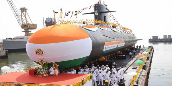 الهند | إطلاق سادس وآخر غواصاتها من فئة "مشروع 75 - سكوربين" في مومباي.