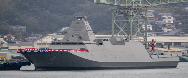 اليابان | ميتسوبيشي للصناعات الثقيلة تطلق الفرقاطة السادسة من طراز موغامي JS Agano (FFM-6).