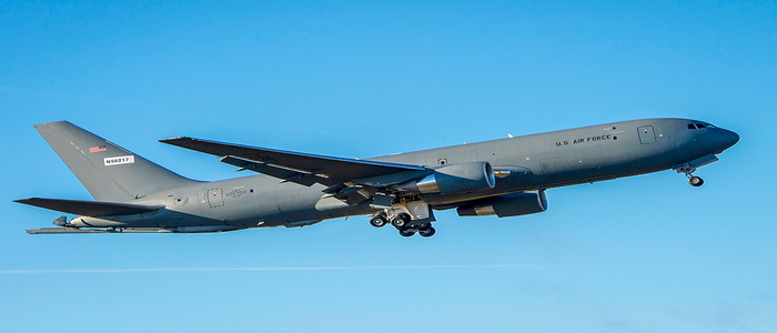 Successful first pilot flight of a refueling aircraft Boeing Air Force KC-46A