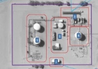 An image of a major oil facility in western Libya.The facility is complete, not damaged and looks maintained and in good condition. ISI's estimation is that the facility can be renewed in a short time.