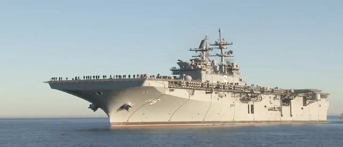 البحرية الأمريكية تكمل تجارب سفينة الهجوم البرمائية يو إس إس طرابلس LHA 7.